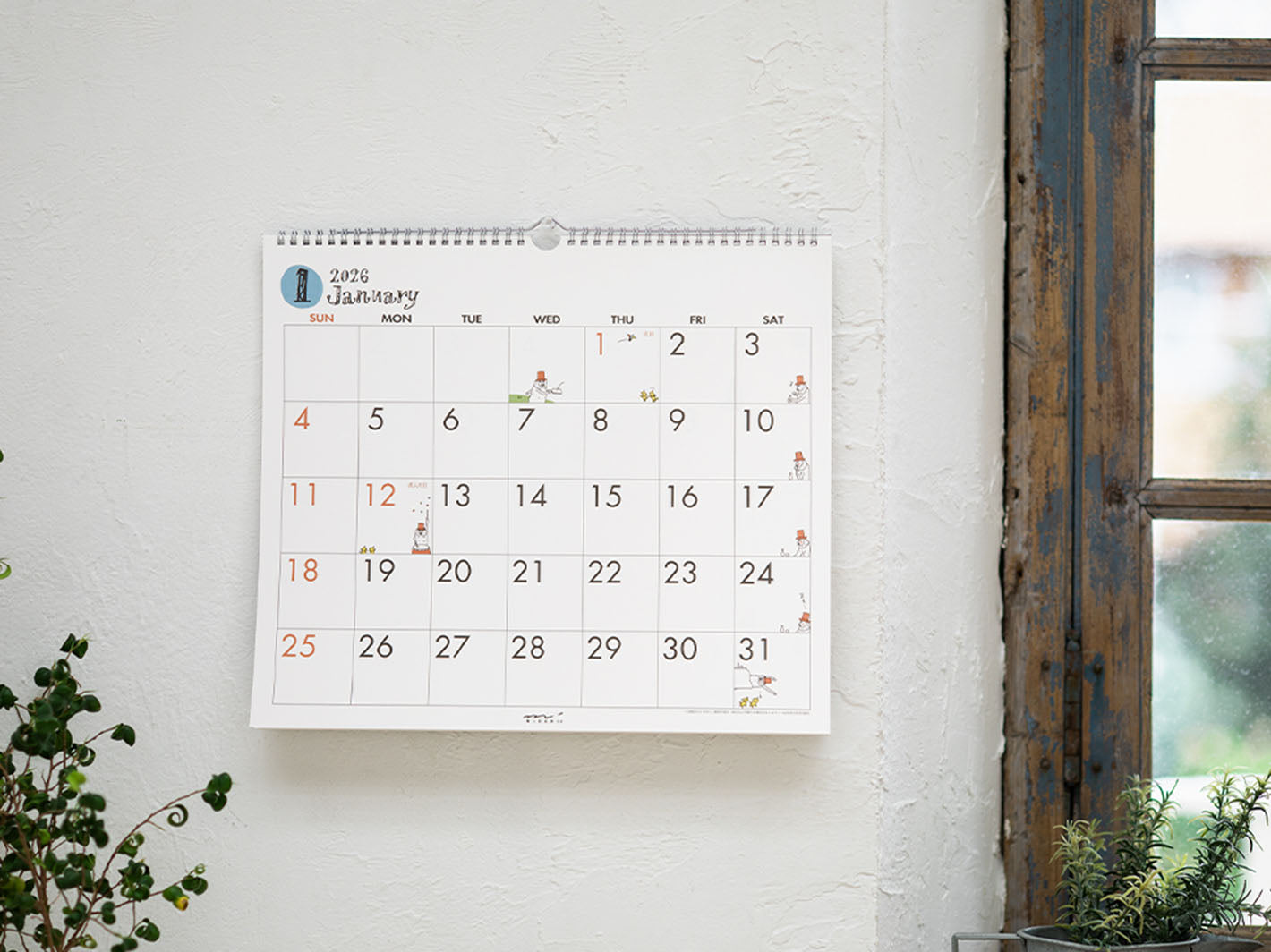 2026 Wall Hanging Calendar L Ojisan