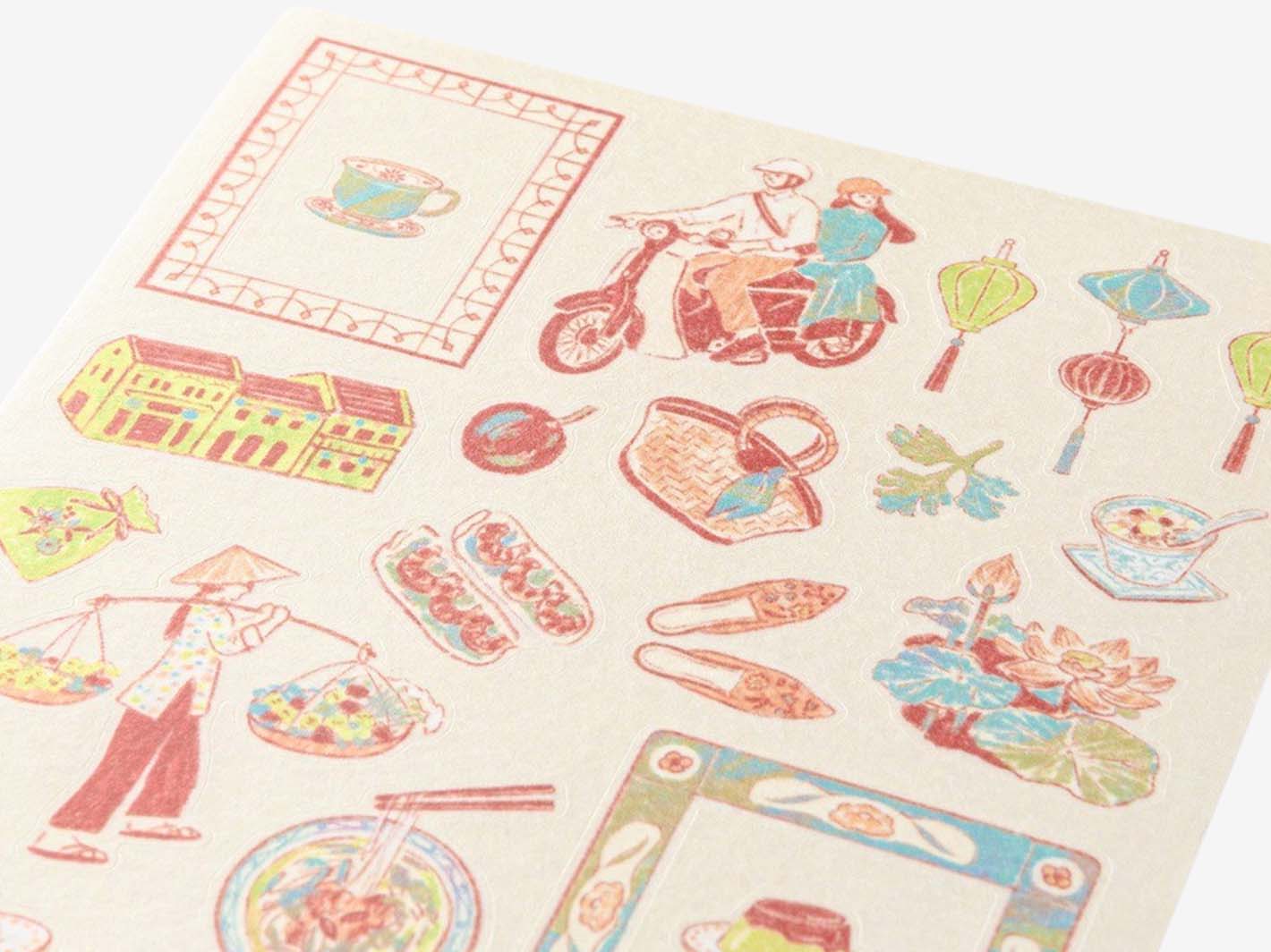 Motif Stickers Vietnam