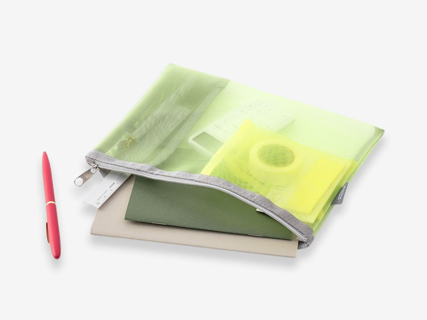 Mesh Pouch B6 Yellow Green