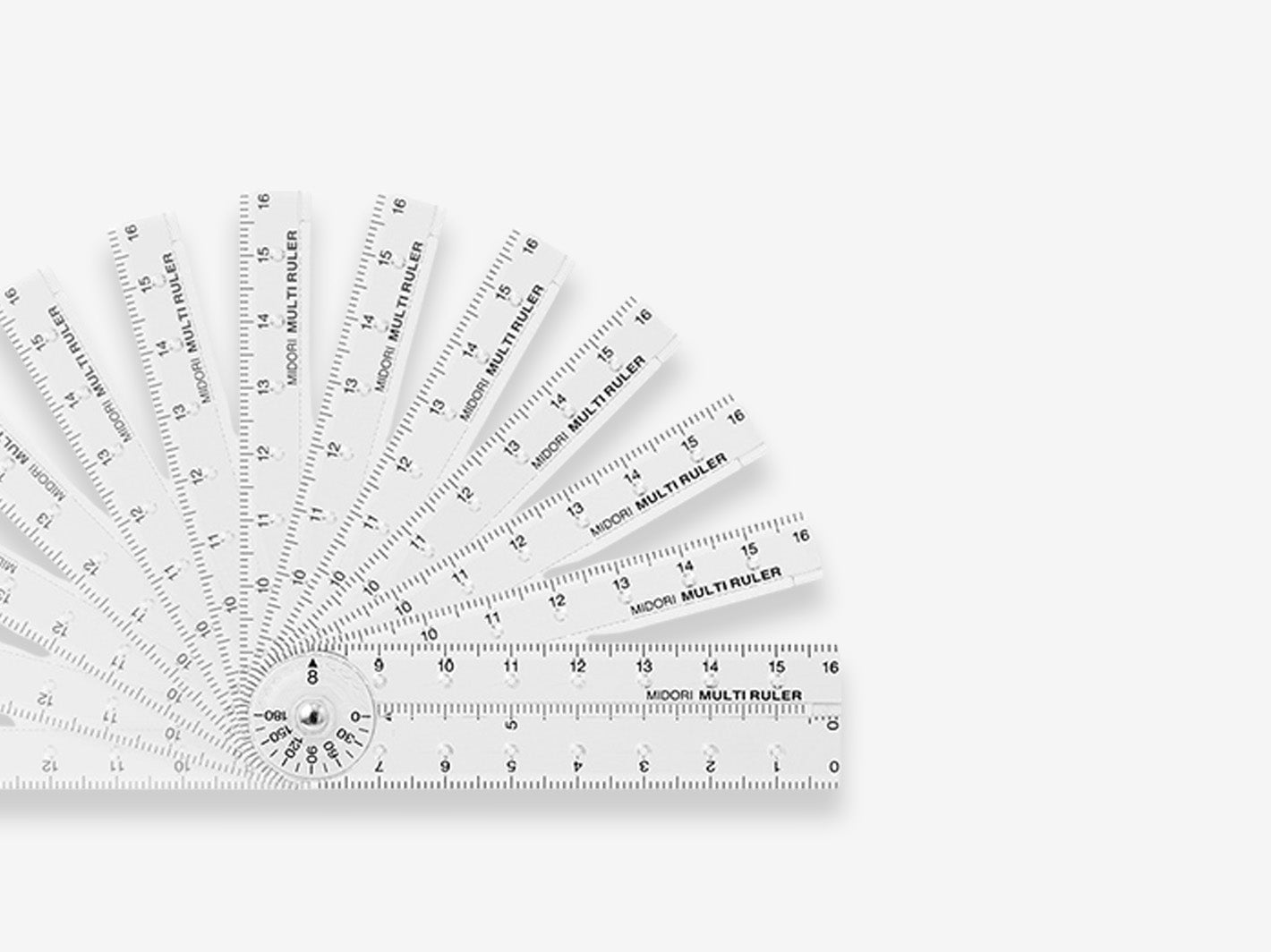16 Count Ruler Midori | Multi Ruler 16cm Clear | Misc Store Amsterdam