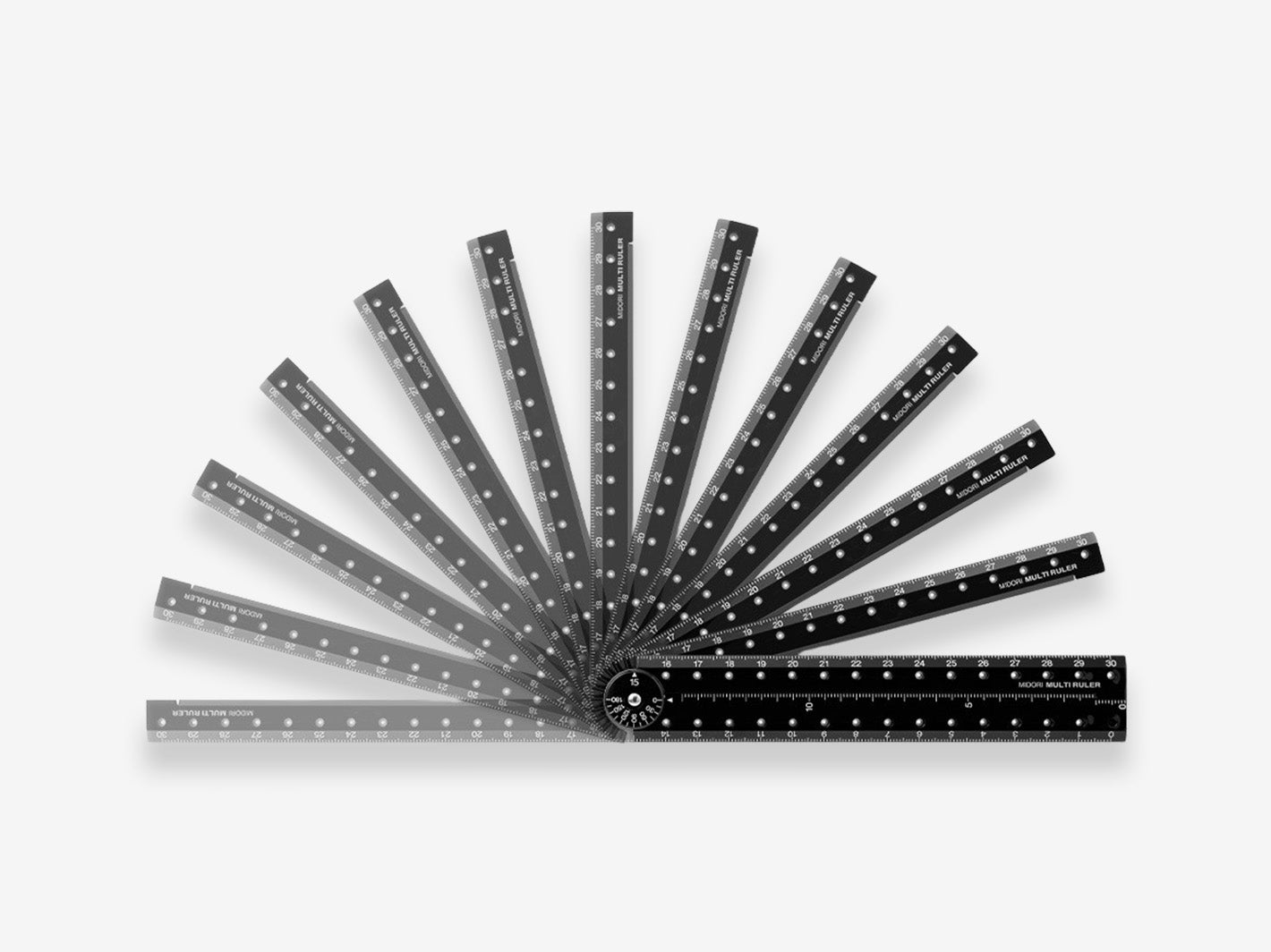 Multi Ruler 30cm Black