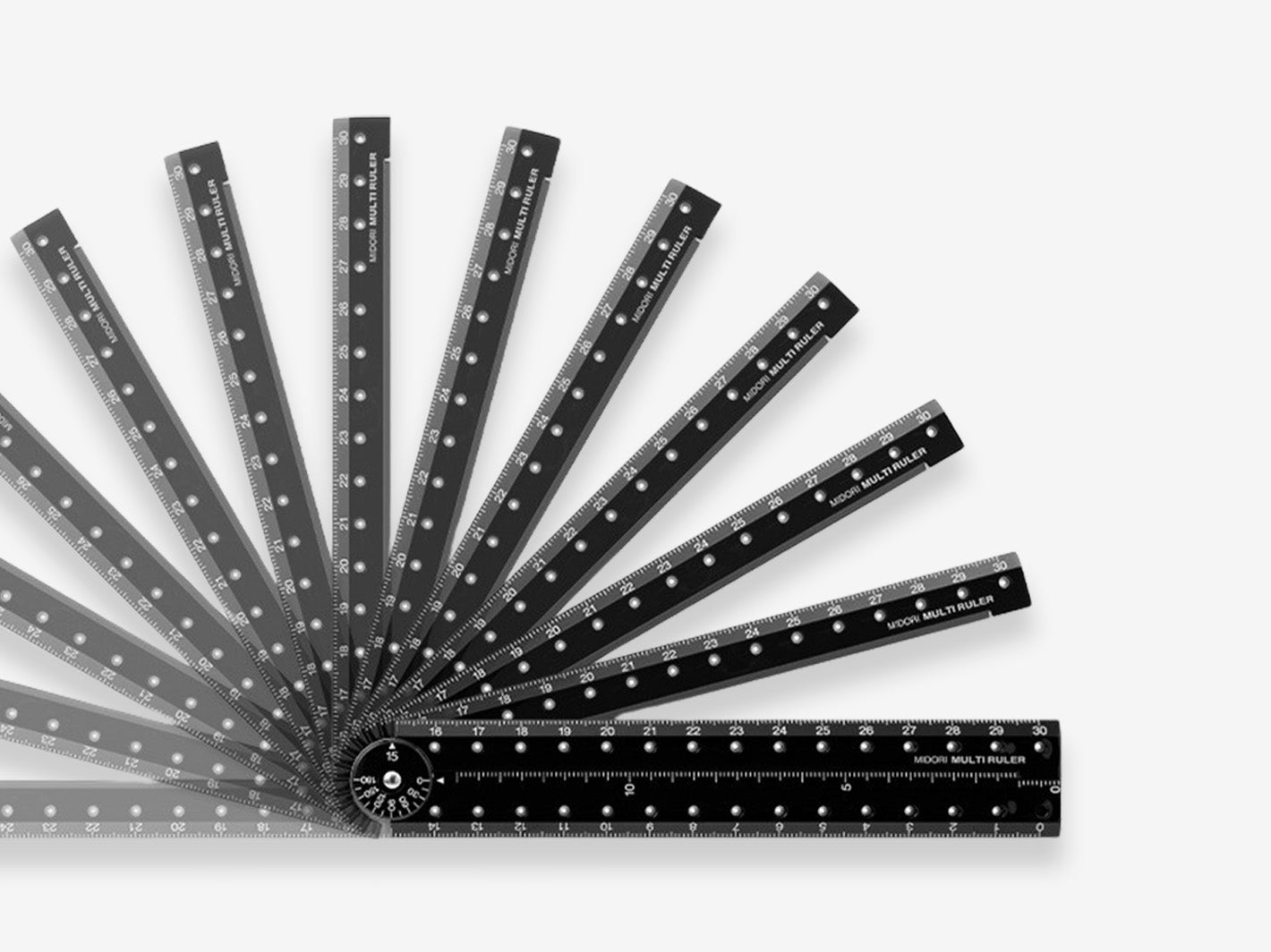 Multi Ruler 30cm Black