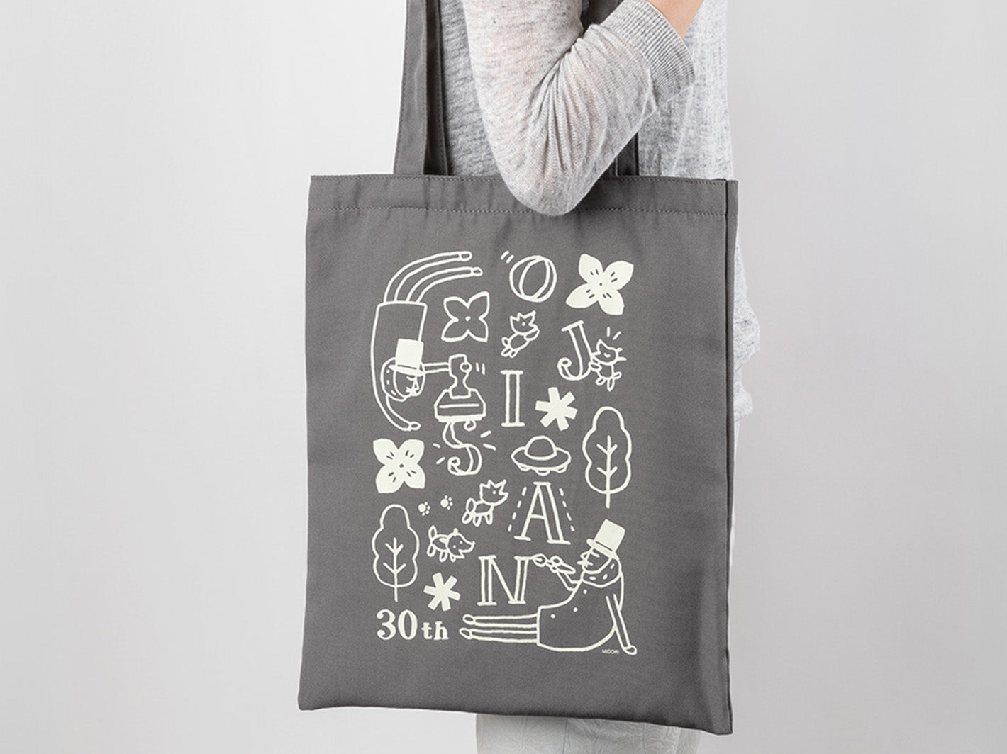 Ojisan 30th Anniversary Tote Bag Grey