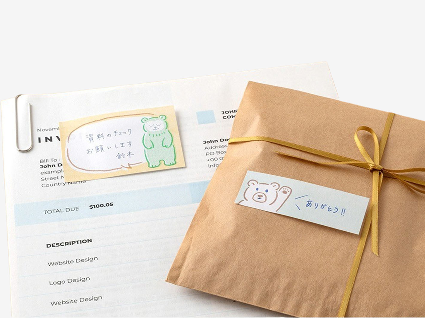 Animal Sticky Notes Bear