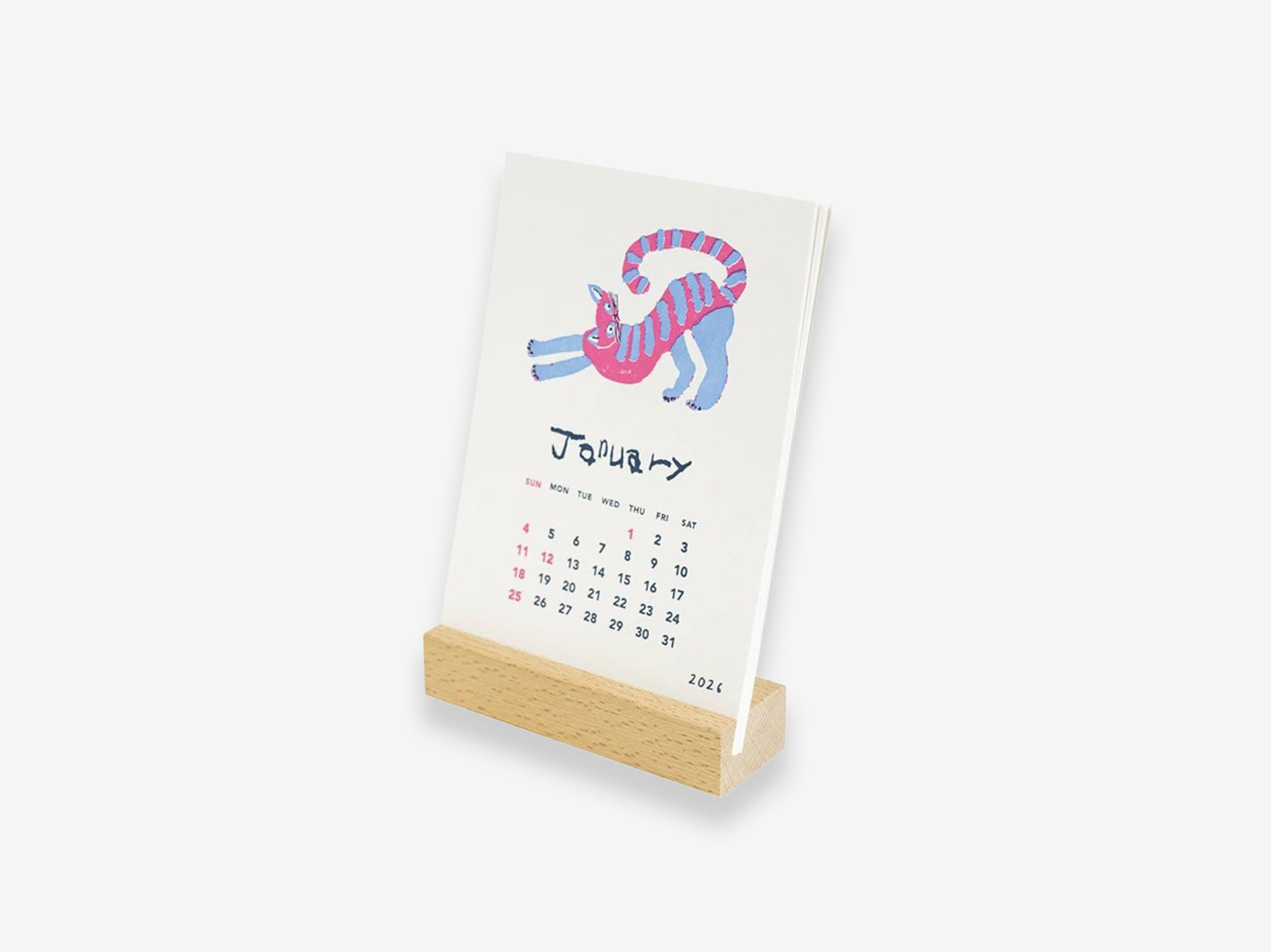 2026 Desk Calendar Cat