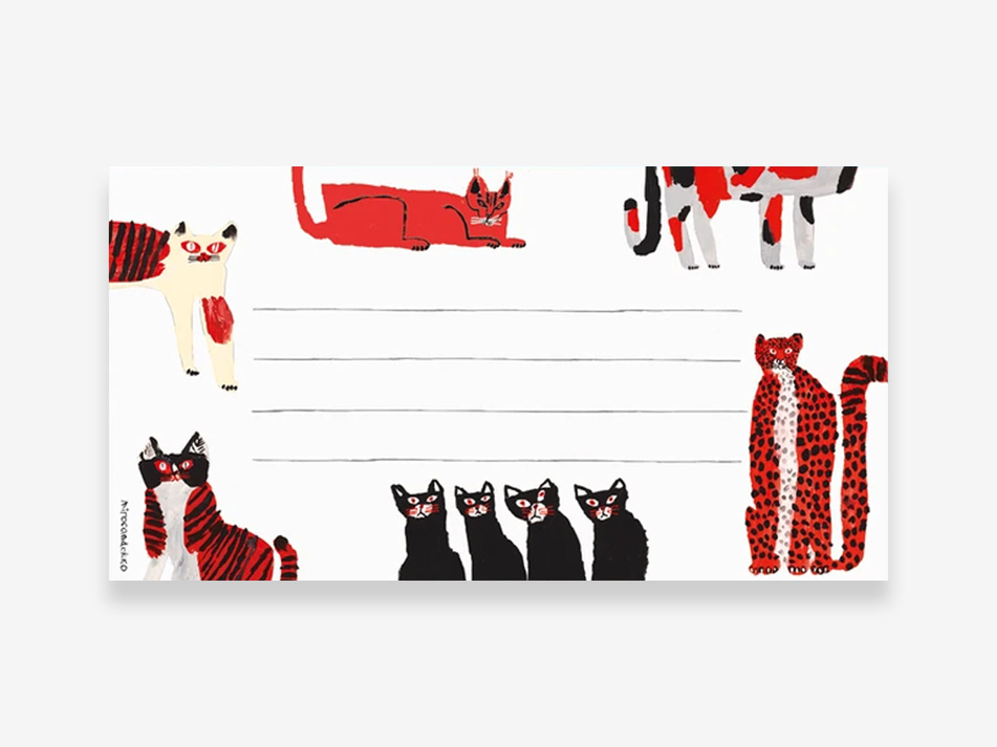 Cat Double Message Pad