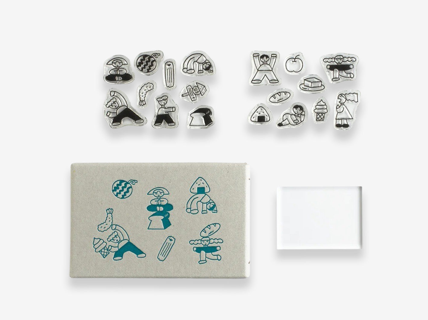 People and Food Jizai Clear Stamp Set