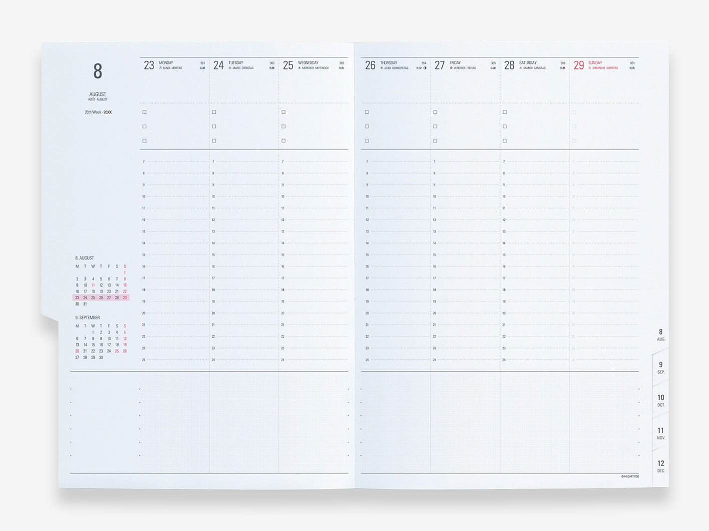 2026 Diary Weekly Vertical A5 Red