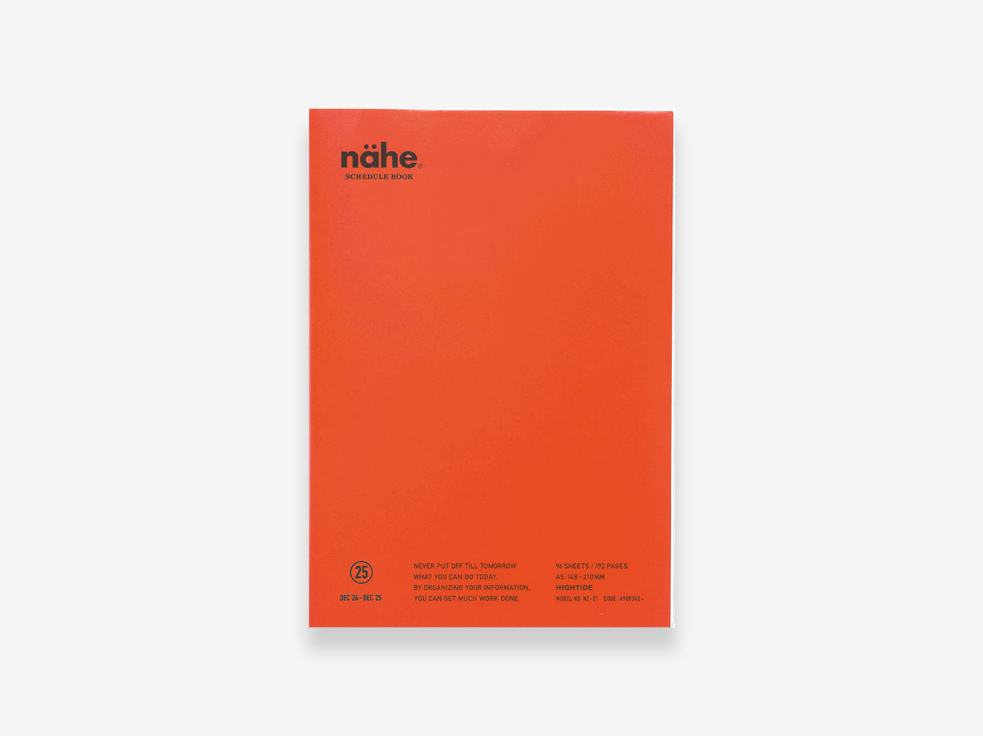 2026 Diary Weekly Vertical A5 Red