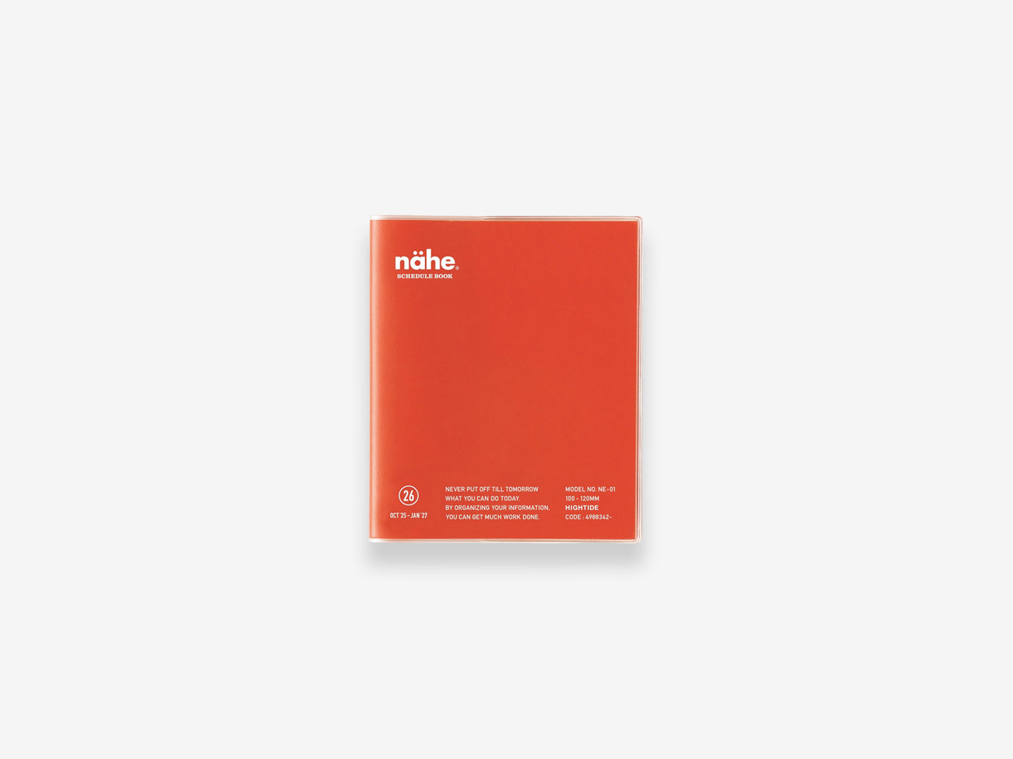 2026 Monthly Diary Square Red