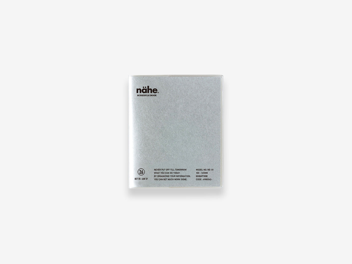 2026 Monthly Diary Square Silver