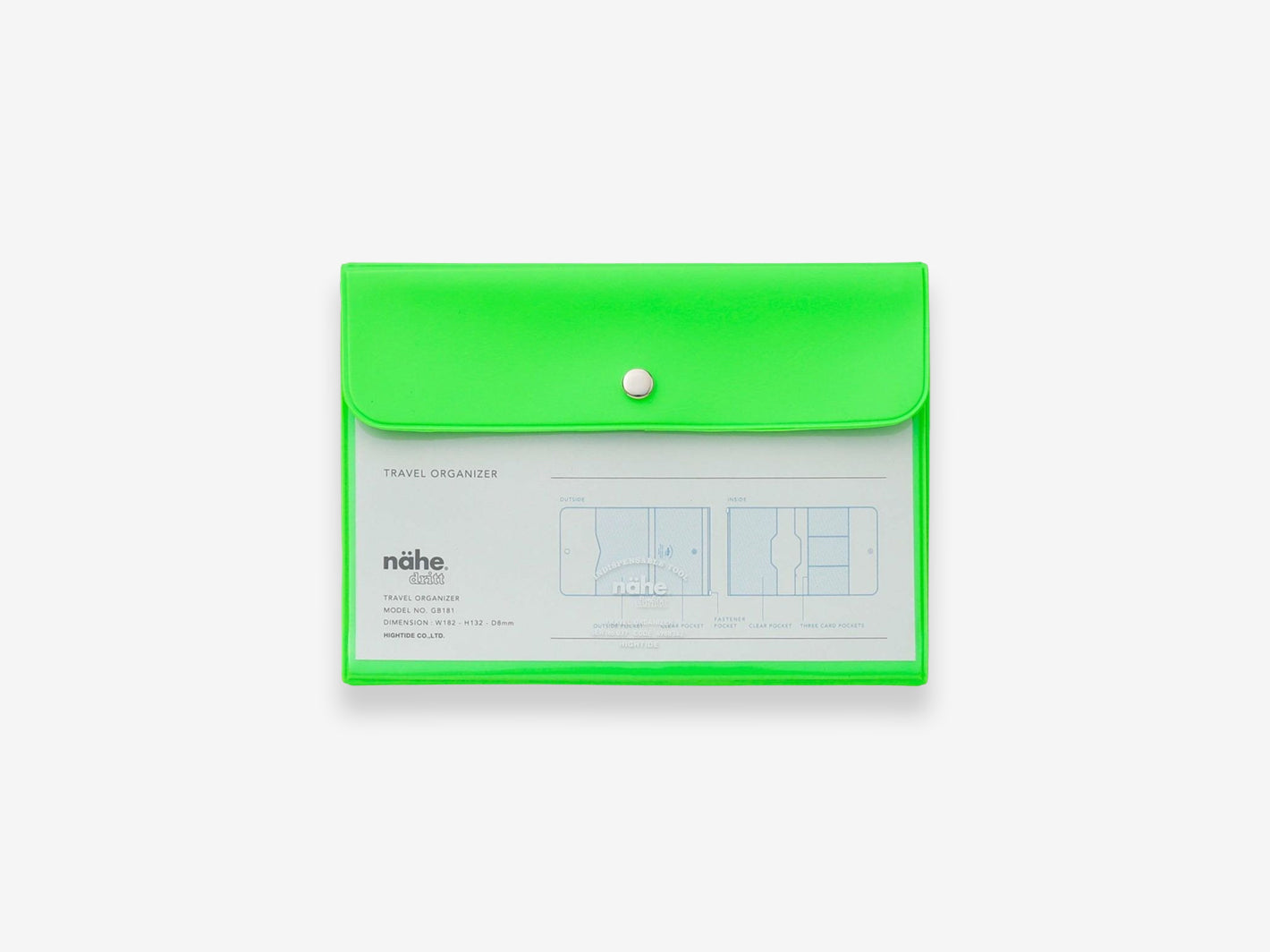 Travel Organiser Neon Green