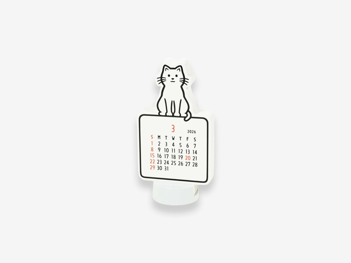 2026 Calendar Cat