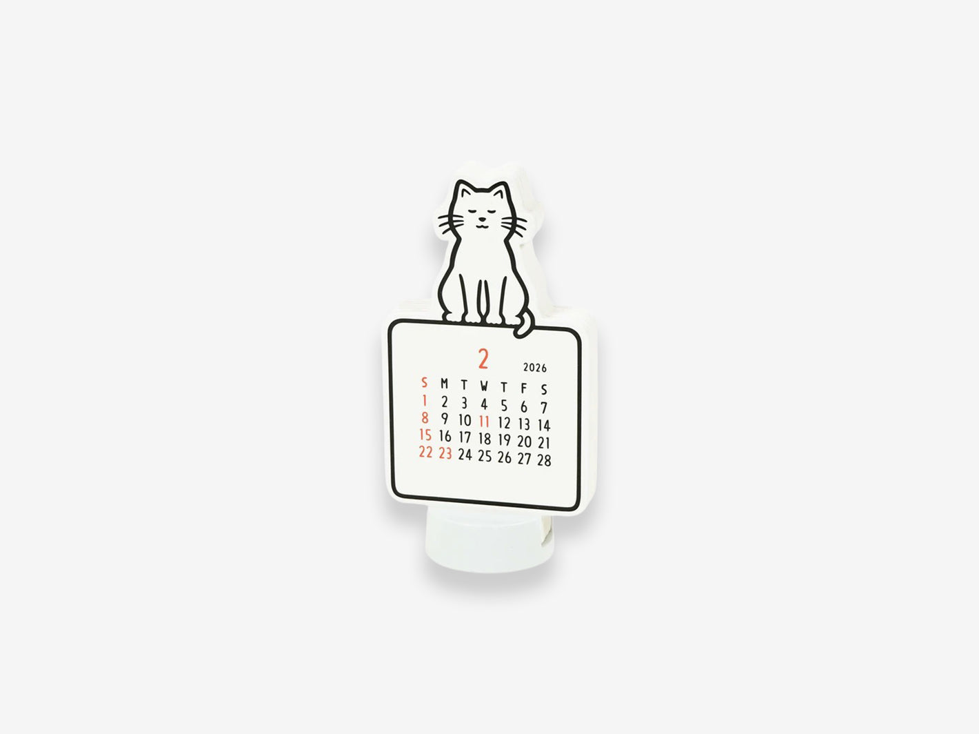 2026 Calendar Cat