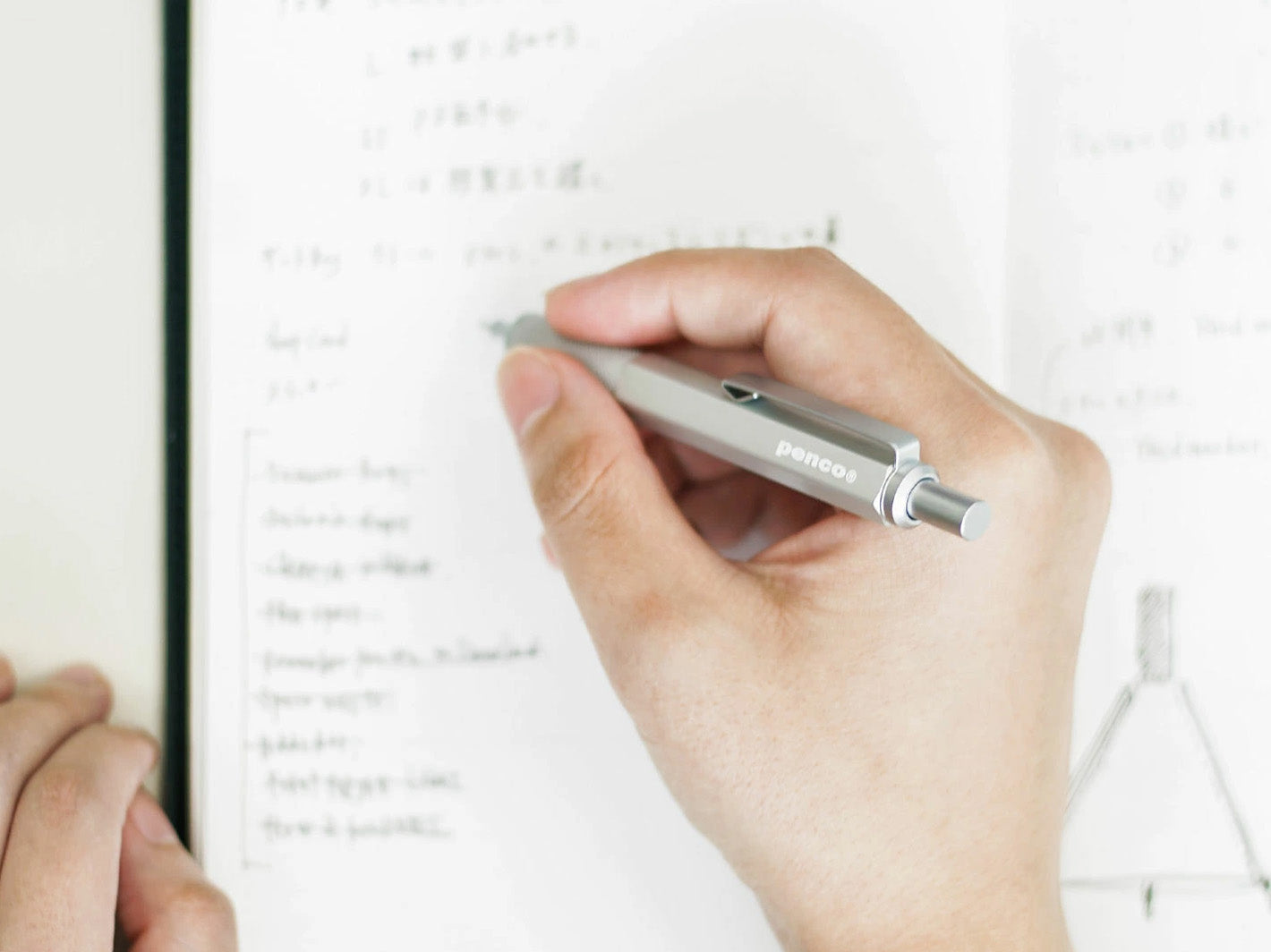 Drafting Ballpoint Pen Silver