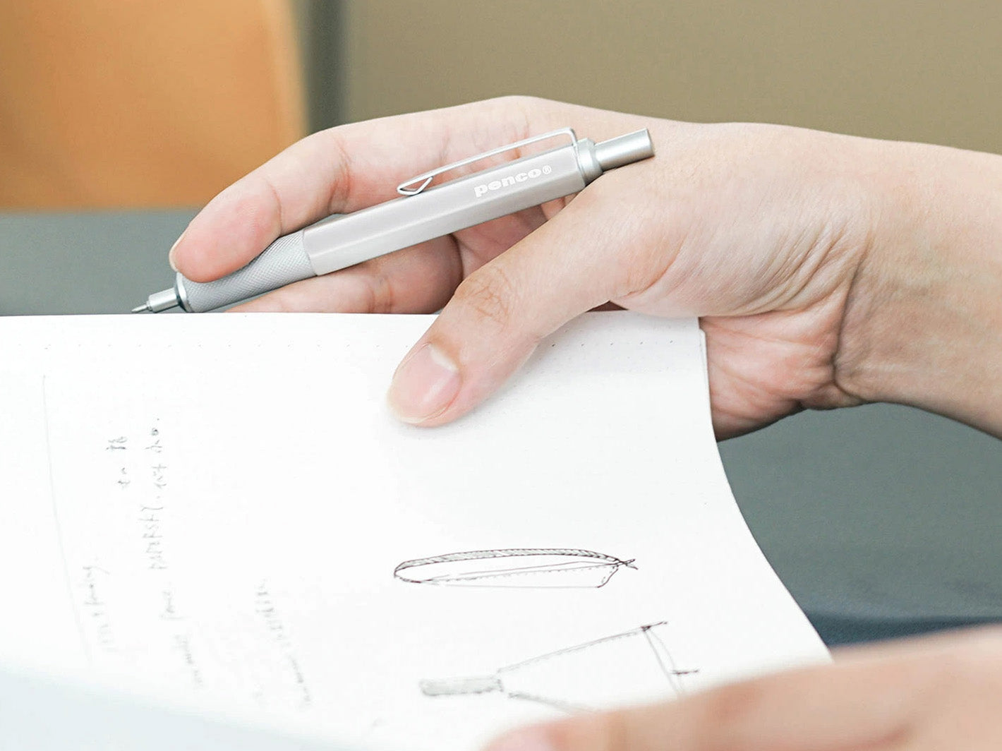 Drafting Ballpoint Pen Silver