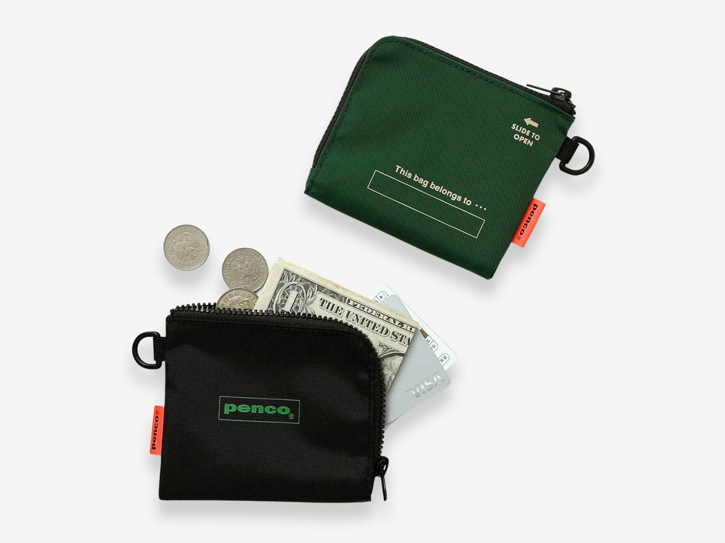 L-Zip Pouch Dark Green