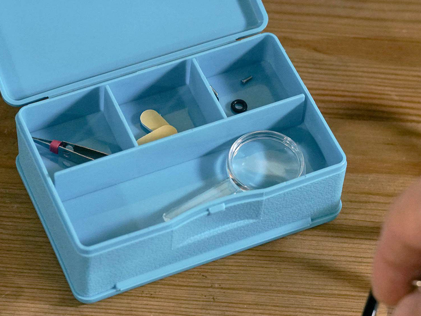 Storage Container Double-Sided Light Blue