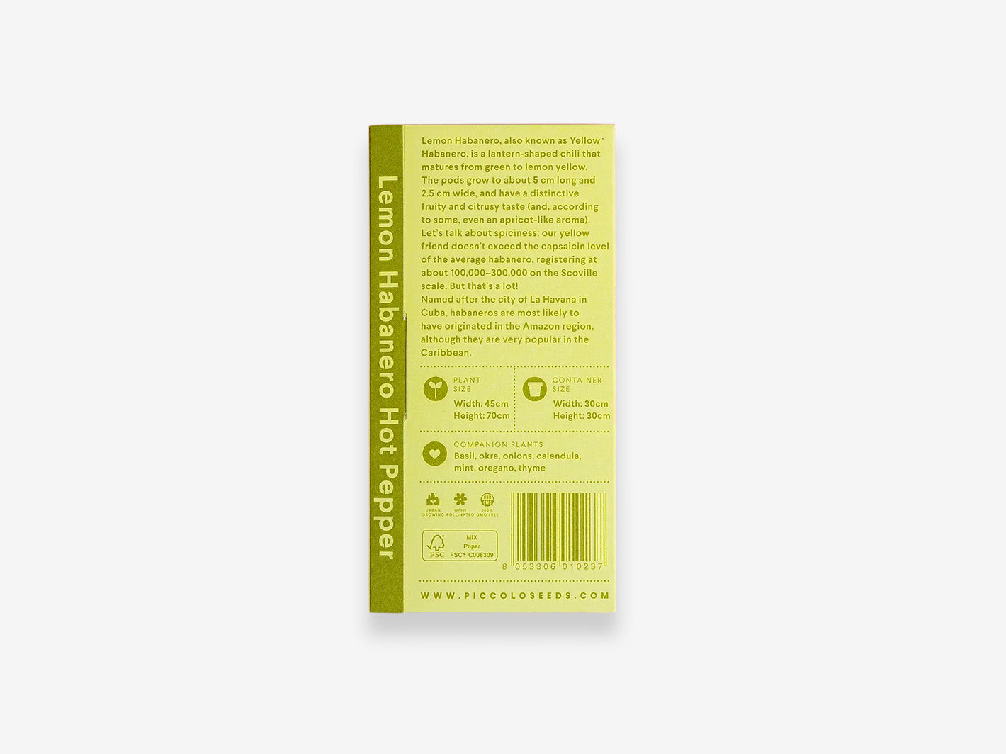 Hot Pepper Lemon Habanero Seeds
