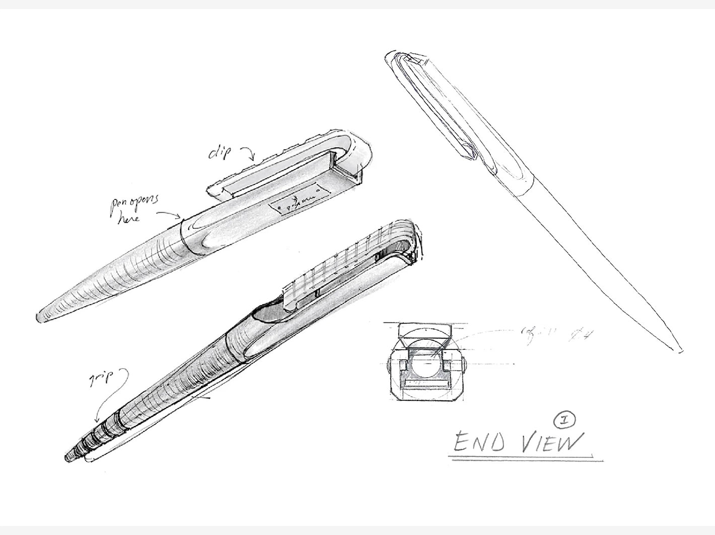 Channel Point Pen Grid Silver