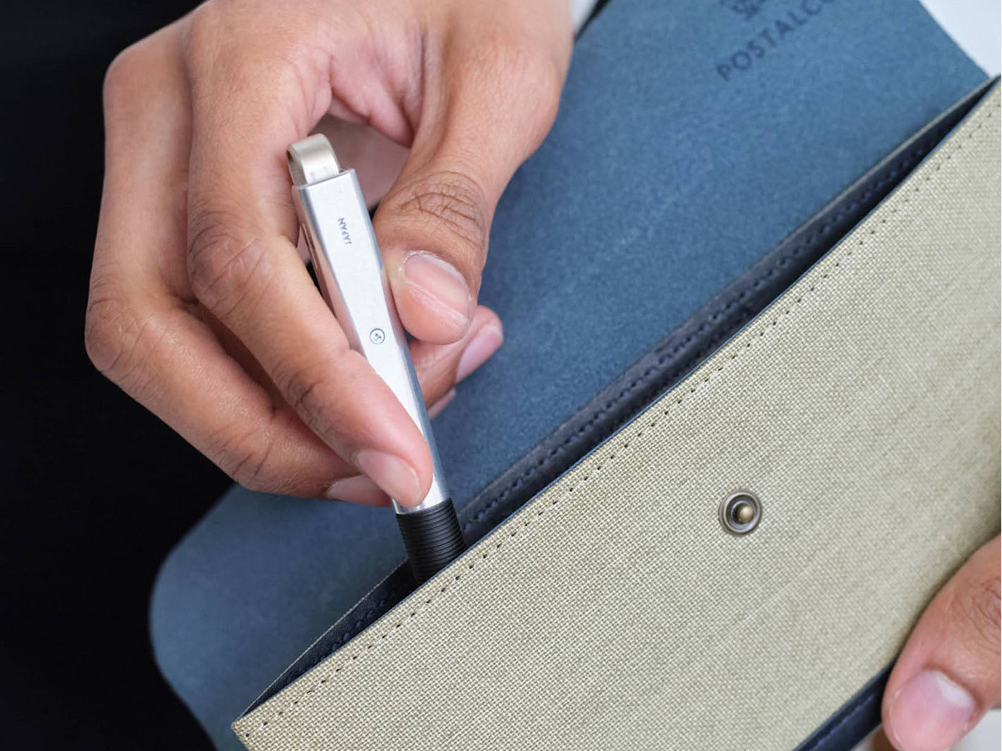 Snap Pen Case Mint Green
