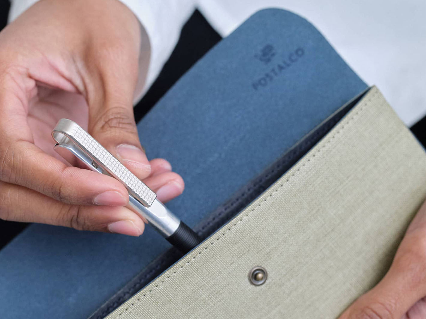 Snap Pen Case Mint Green