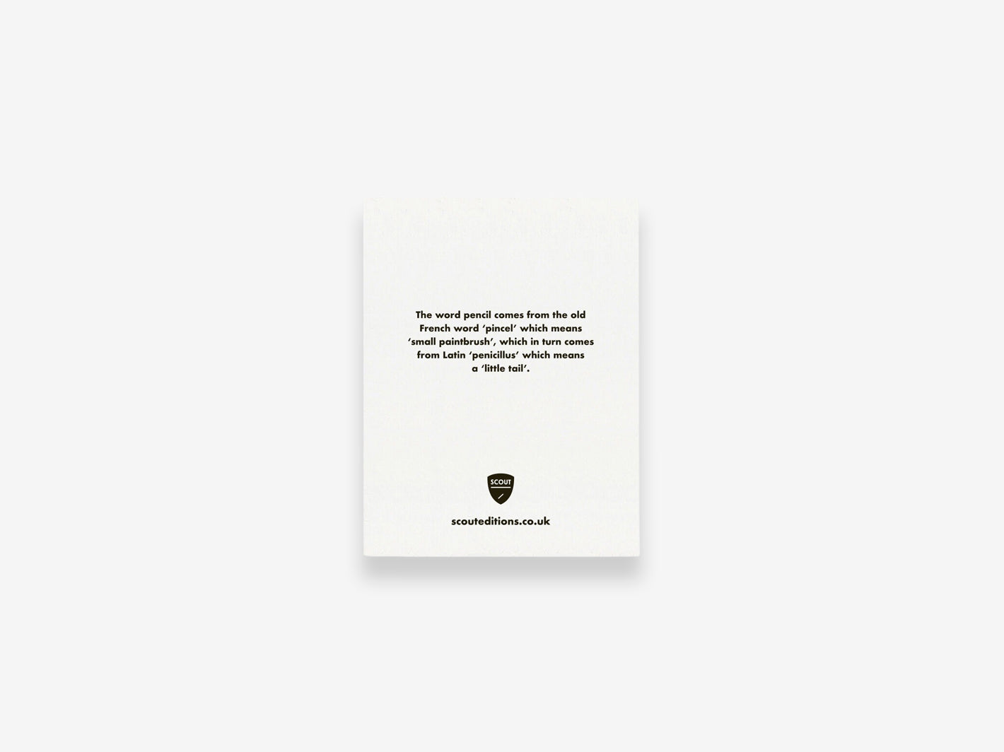 Scout Yellow Card.pdf Scout Editions | Yellow Pencil Mini Card | Misc Store Amsterdam