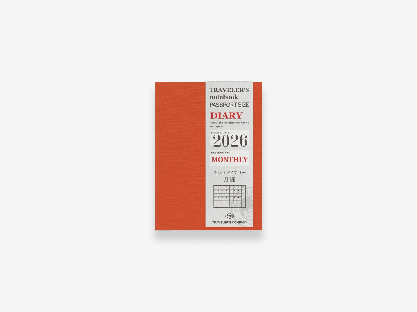 2026 TRAVELER'S notebook Monthly Diary Passport Size