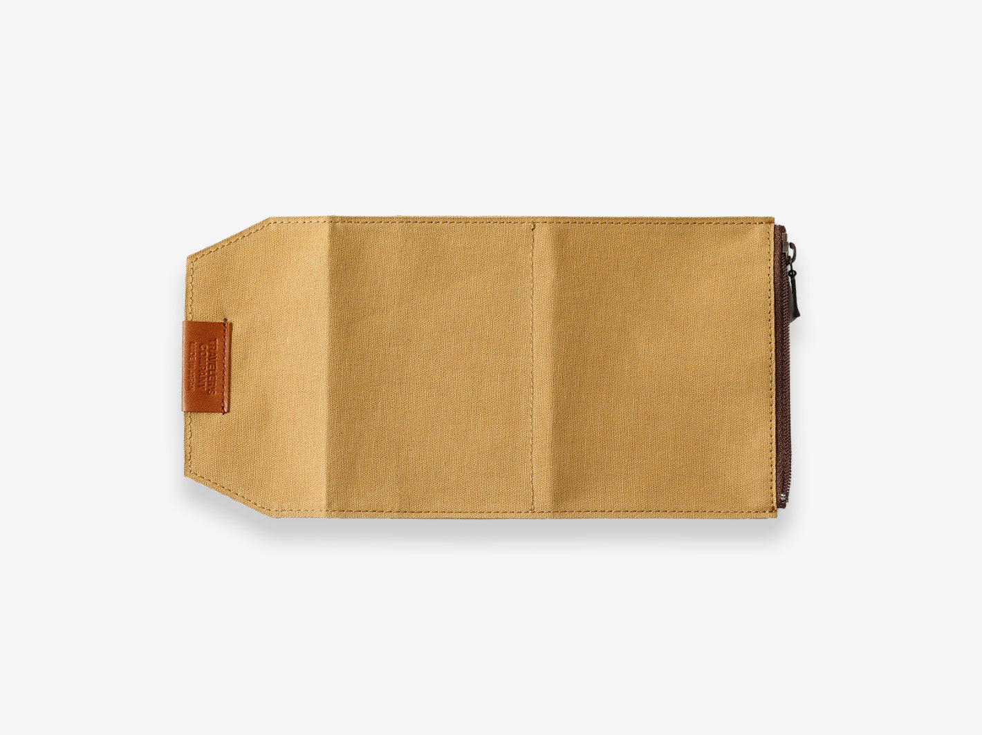 TF Passport Size Paper Cloth Zipper Case - Beige