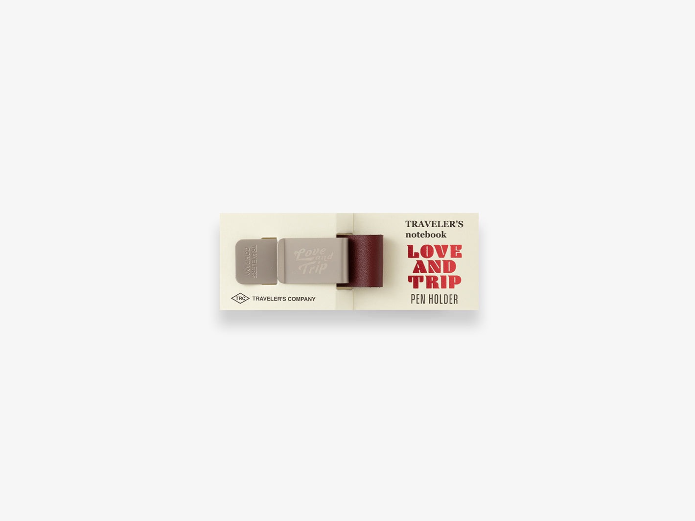 TRAVELER'S notebook Pen Holder LOVE AND TRIP Red