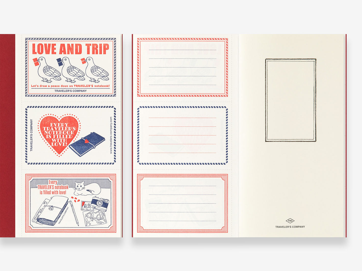 TRAVELER'S notebook Refill LOVE AND TRIP Red