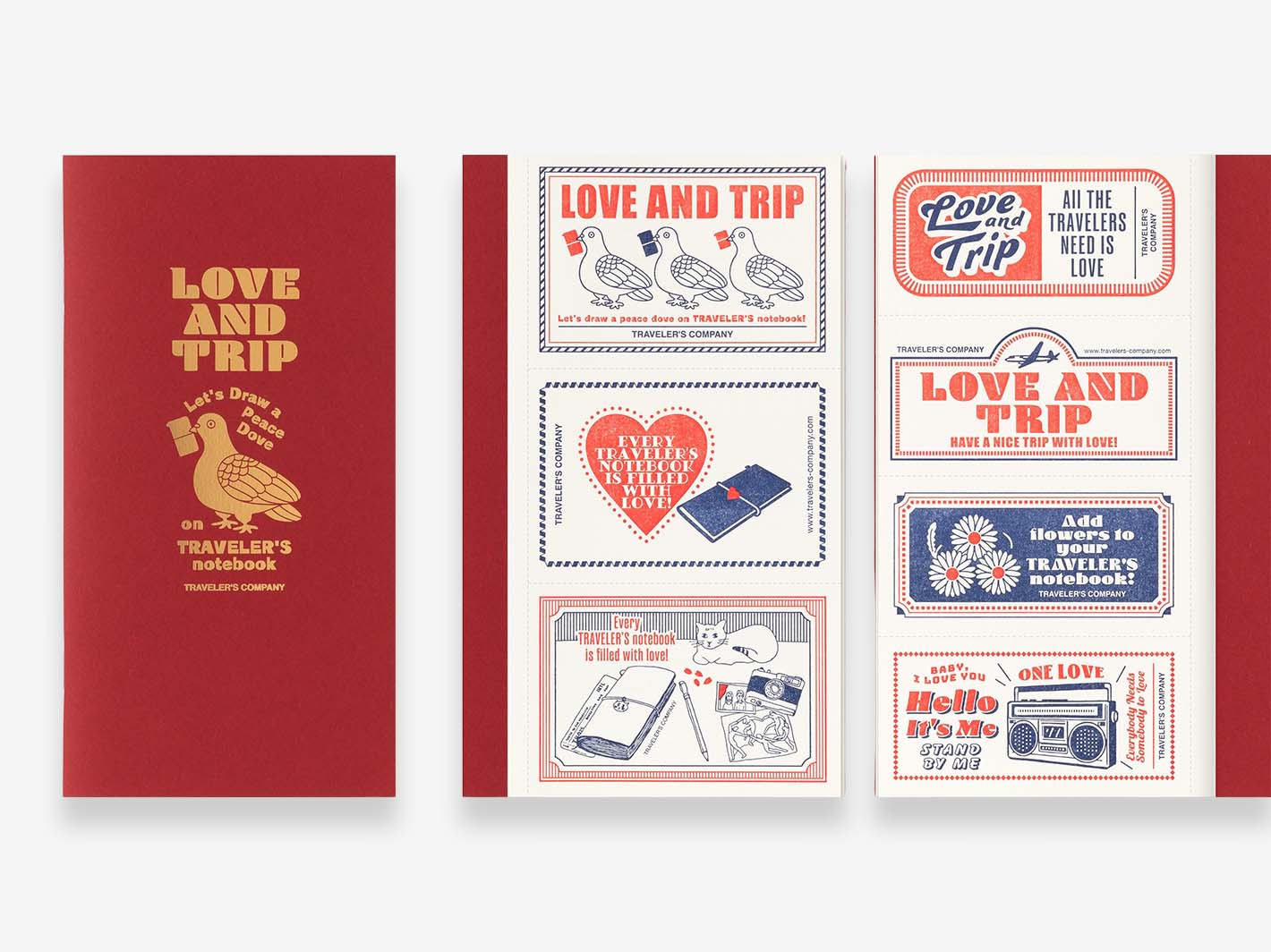 TRAVELER'S notebook Refill LOVE AND TRIP Red