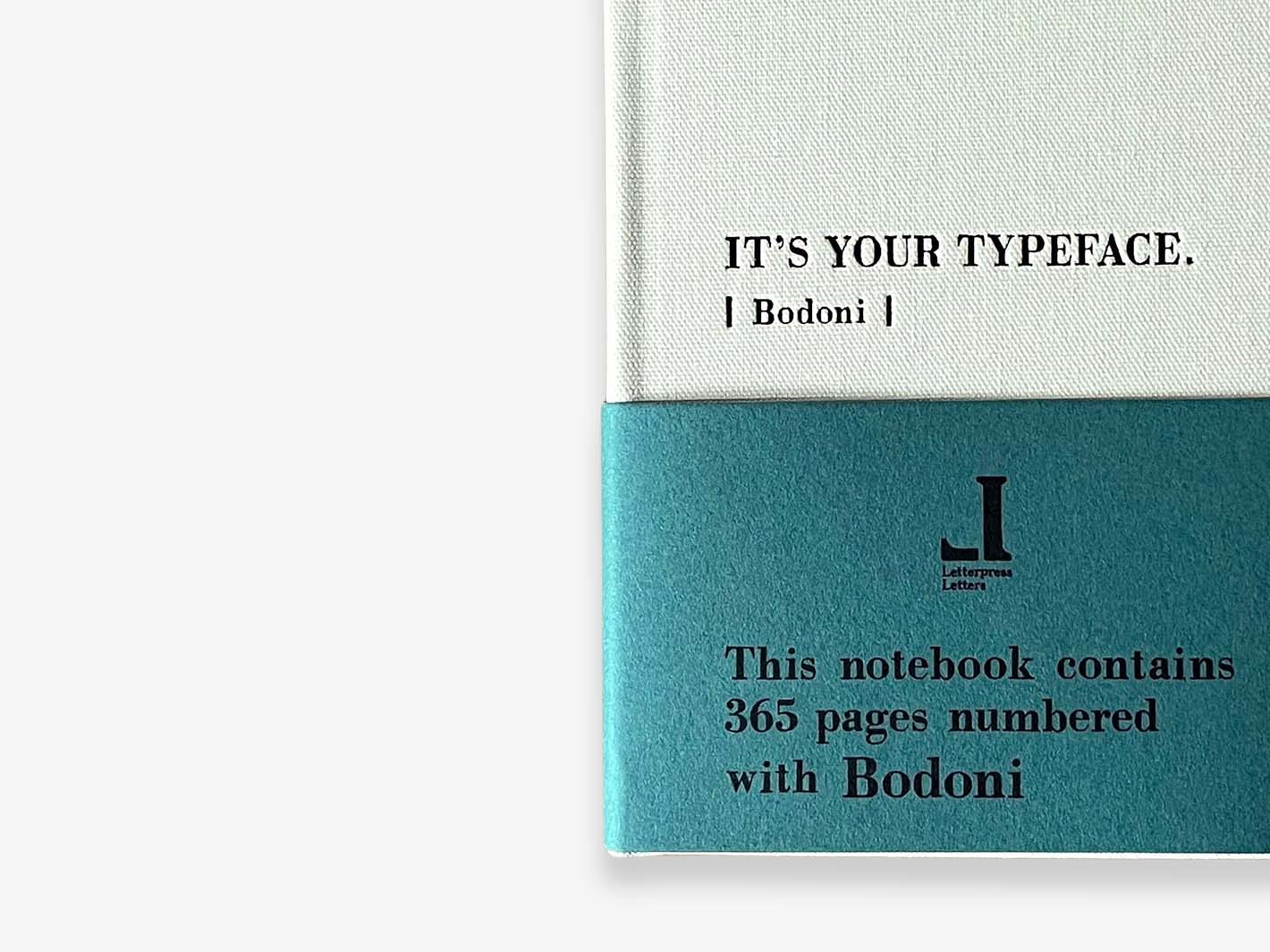 Typeface Notebook Bodoni Light Beige
