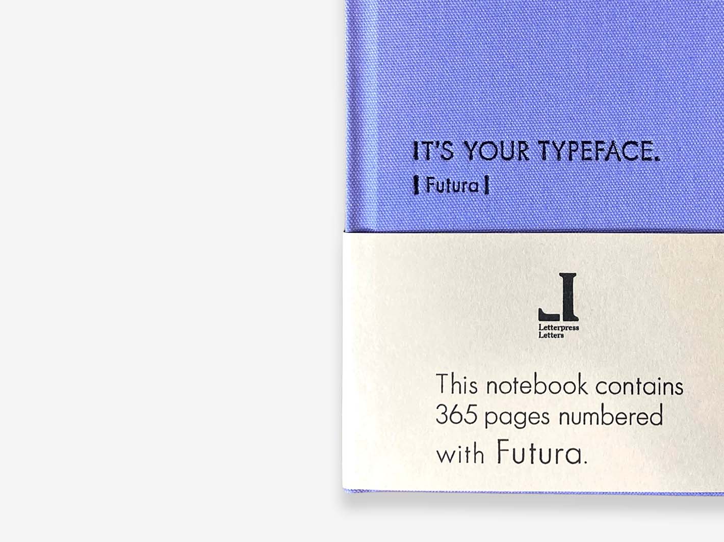 Typeface Notebook Futura Purple