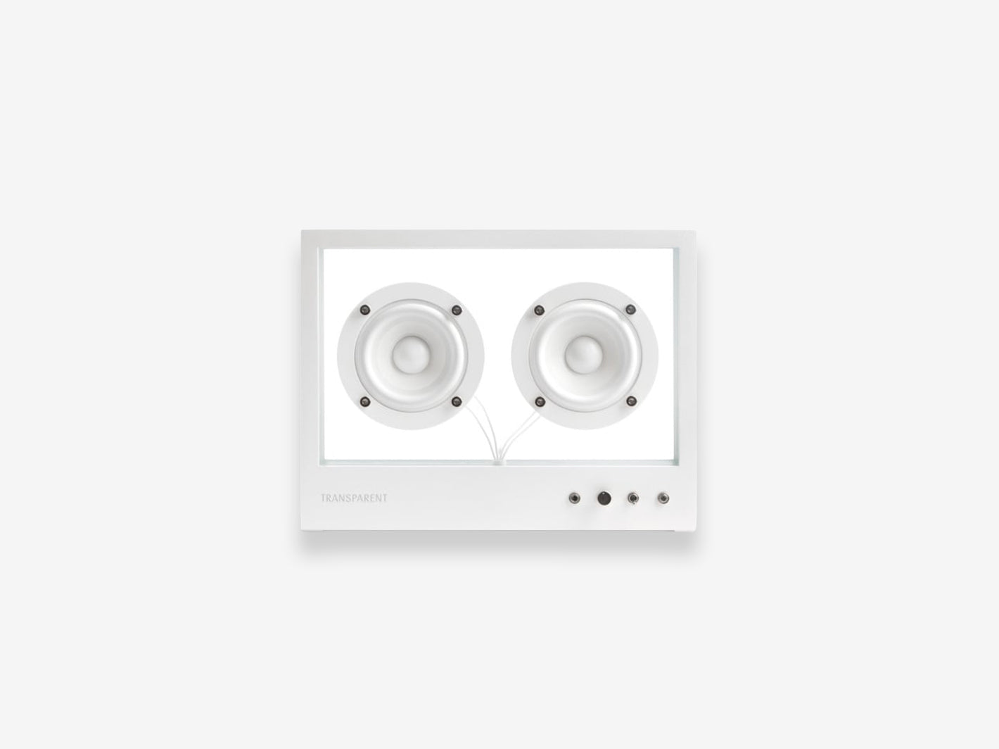 Small Transparent Speaker White