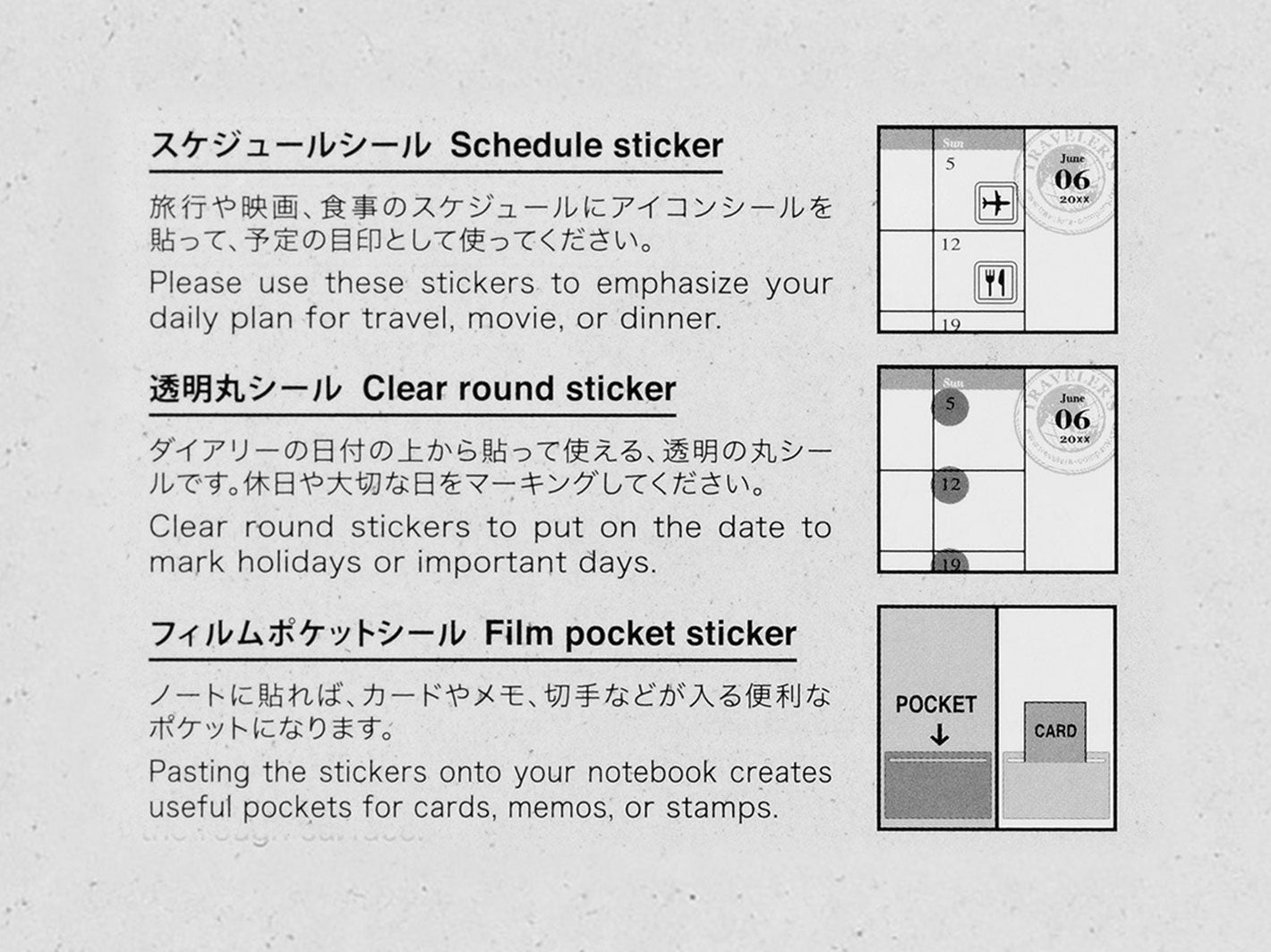 2025 TRAVELER'S notebook Diary Customize Sticker Set
