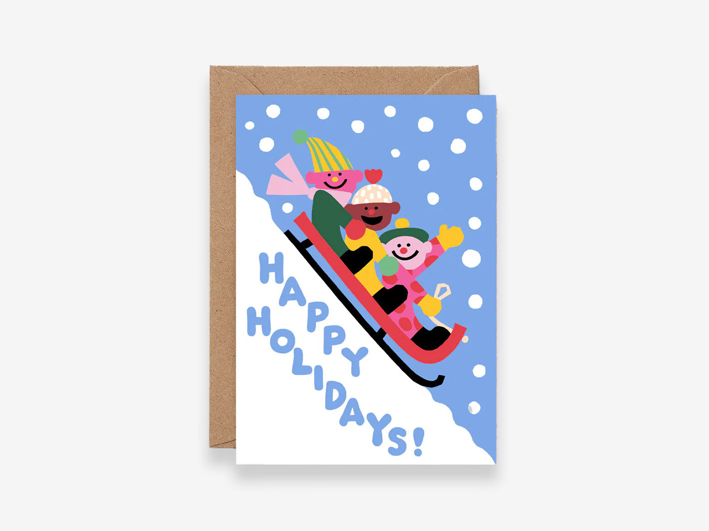 Happy Holidays Sledge Card