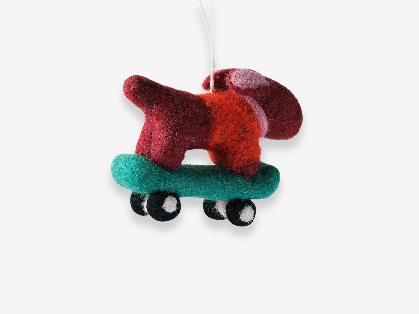 Bert Skateboarding Dog Felt Decoration