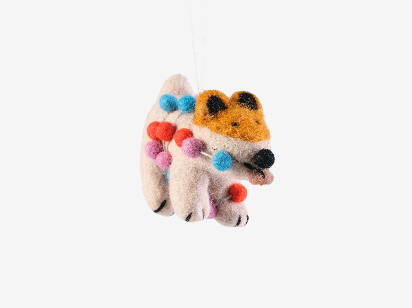 Willa Dog with Baubles Felt Decoration