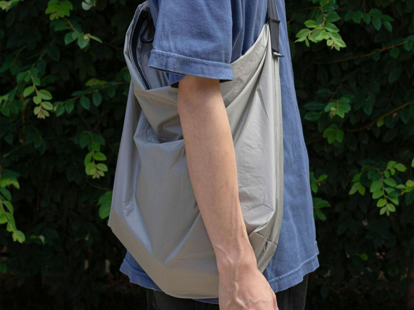 Packable Shoulder Bag Light Grey