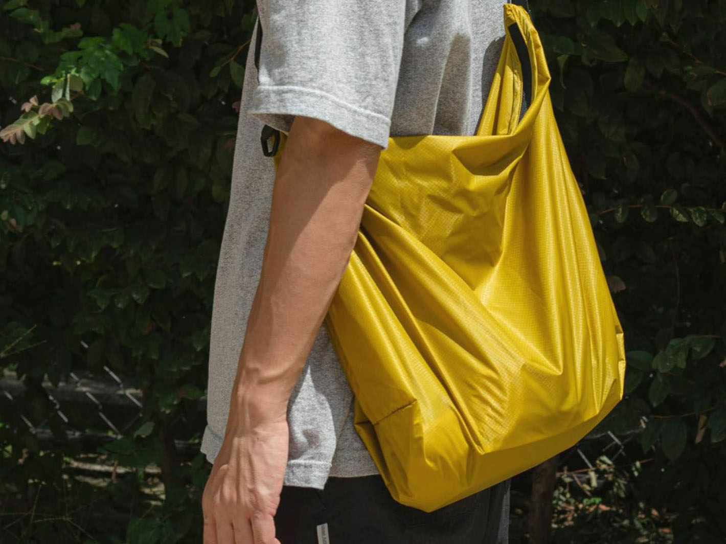 Packable Shoulder Bag Yellow