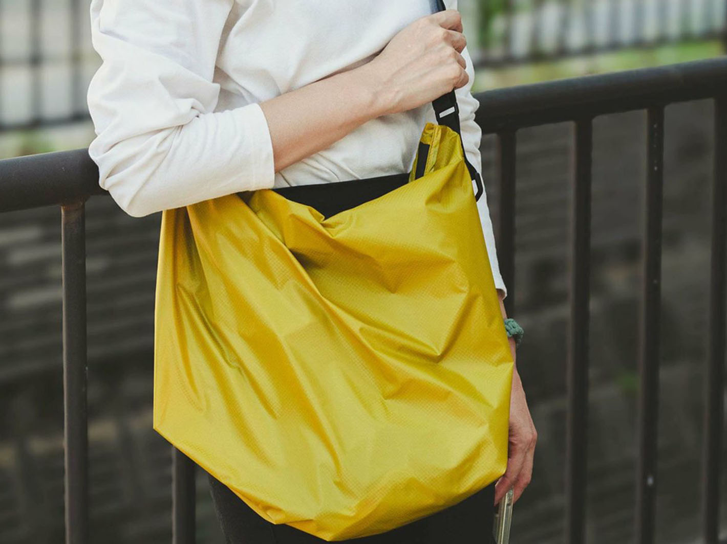 Packable Shoulder Bag Yellow