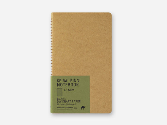 DW Kraft Paper A5 Slim Spiral Ring Notebook