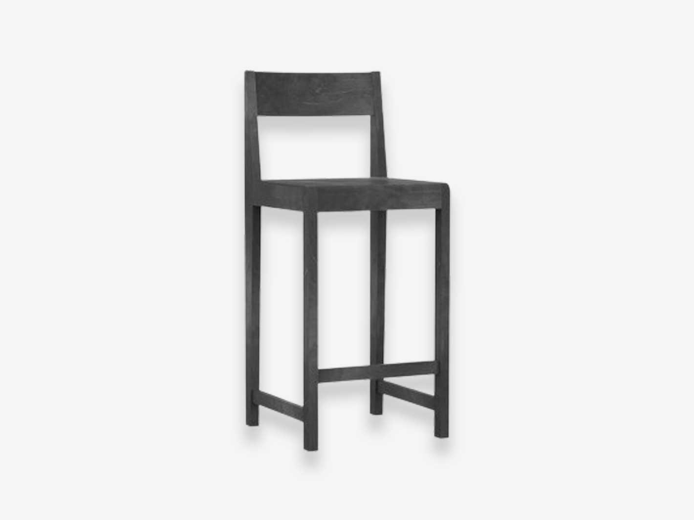 Bar Chair 01 Ash Black Wood H65