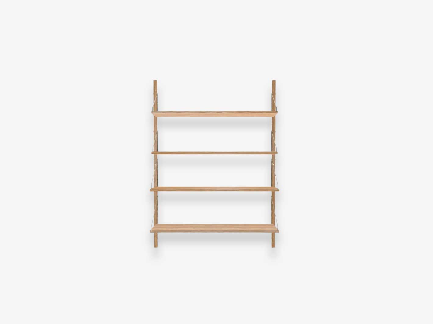 Shelf Library H1148 Natural Oiled Single Section