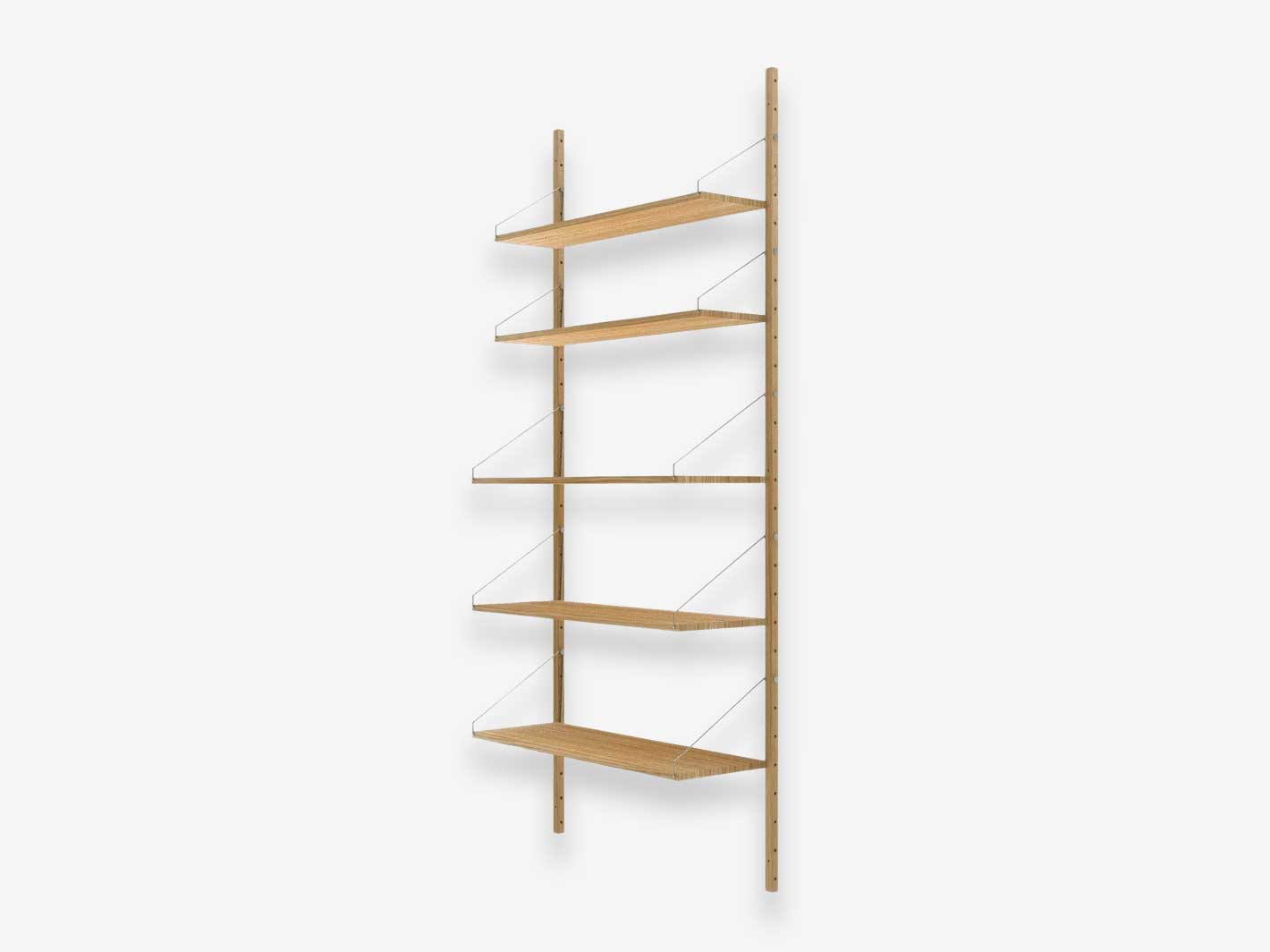 Shelf Library H1852 Natural Oiled Single Section