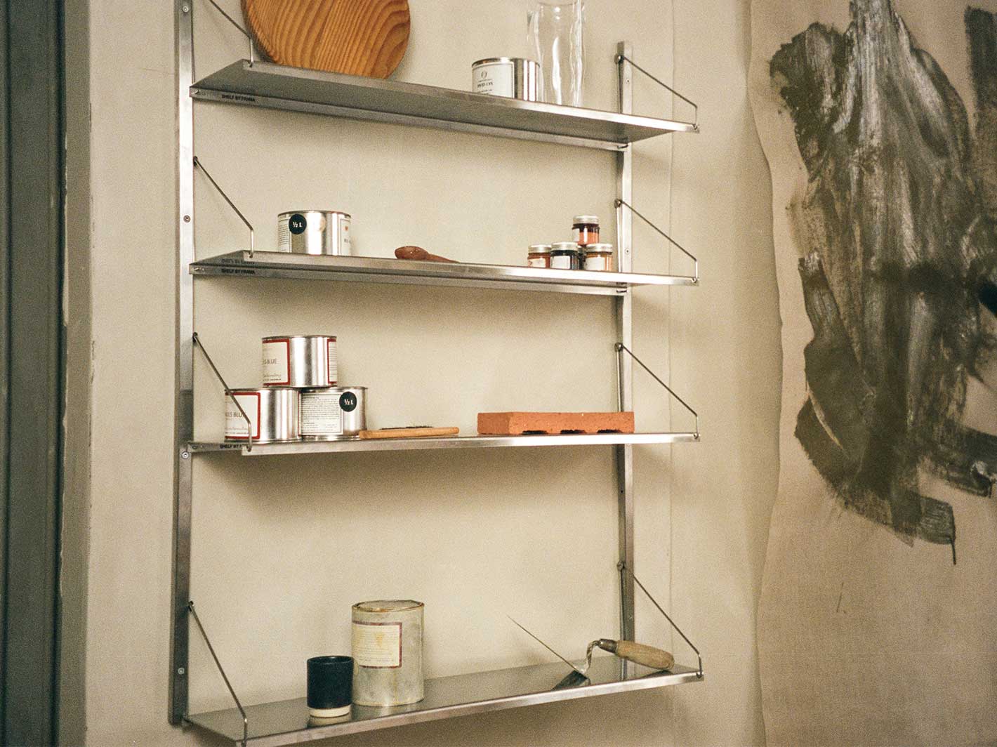FRAMA | Shelf Library H1084 Stainless Steel Single Desk FRAMA | Shelf Library H1084 Stainless Steel Single Desk