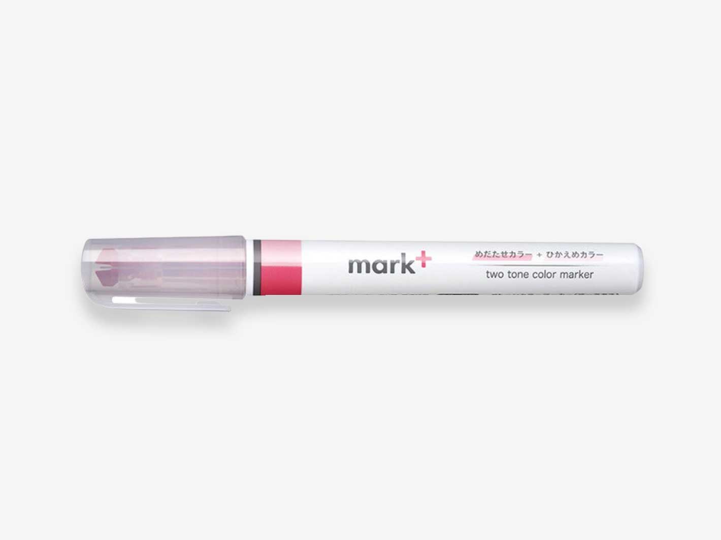 Mark+ 2 Tone Color Marking Pen - Pink