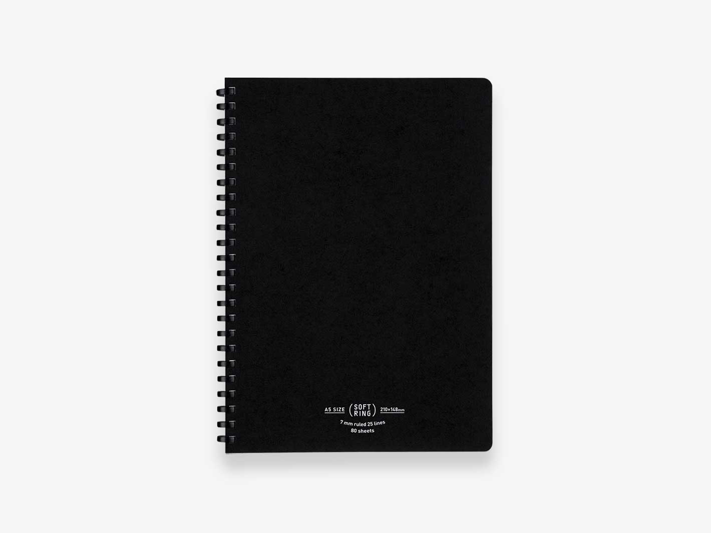 Soft Ring Notebook A5 Black