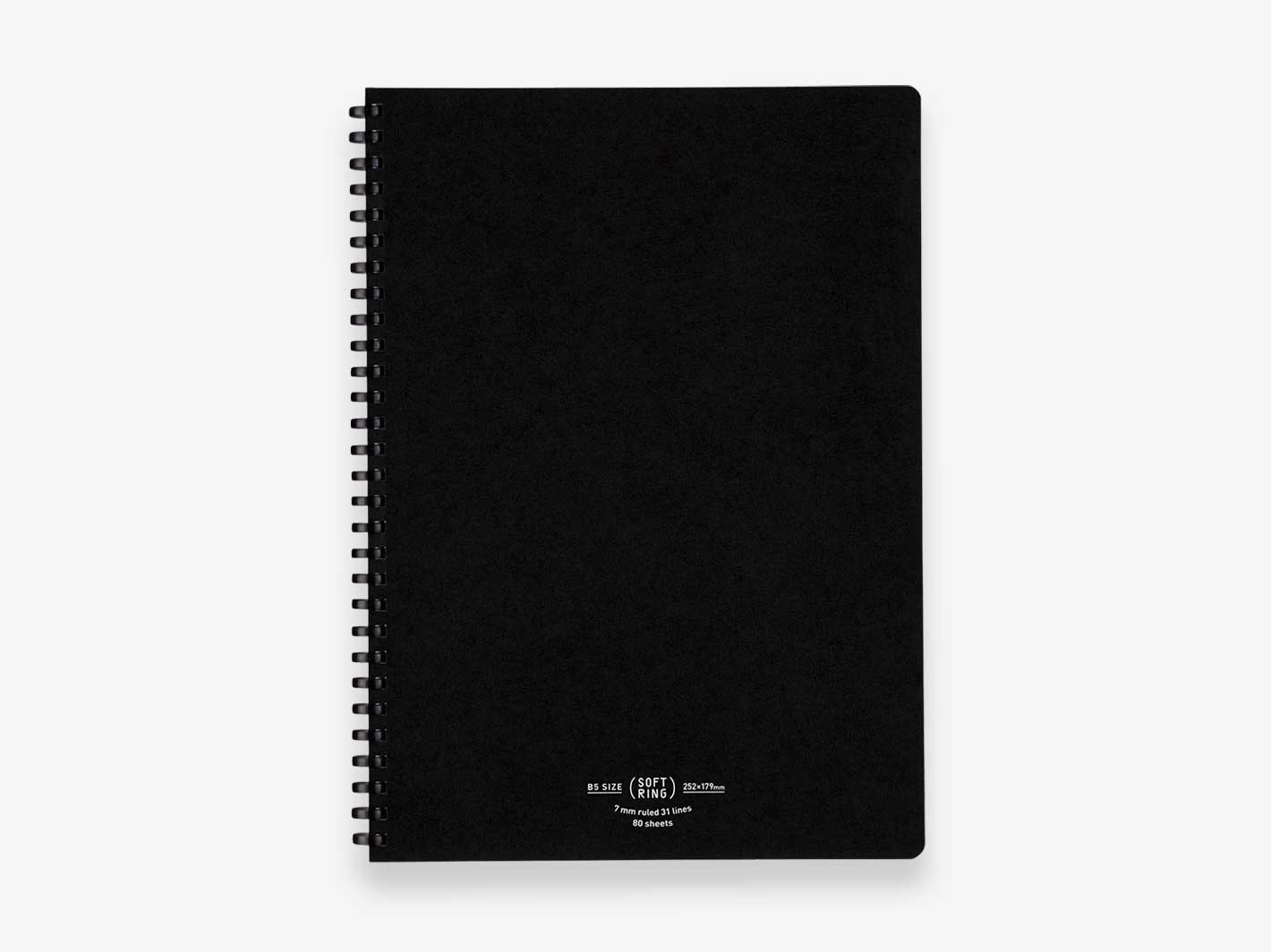 Soft Ring Notebook B5 Black